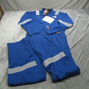Red Wing FR Overalls Mens 42 R Blue Reflective Safety Work Flame Resistant 32" L